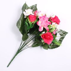 Artificial Flowers Rose Carnation Bush