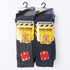 3 Pack Ruff & Tuff Work Socks - Assorted Colours