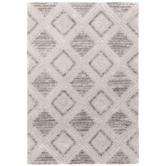 Reflex Silver Plush Geometric Rug