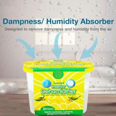 Faboer lemon scented interior dehumidifier moisture absorber tub for wardrobes and cupboards