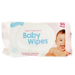 Lightly Fragranced 64 Pack Baby Wipes