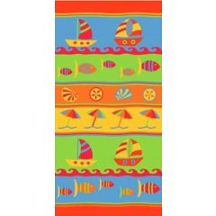 Microfibre Beach Towel - Sail Boat