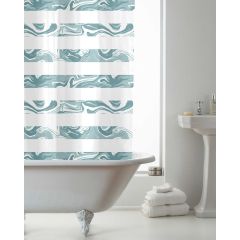 Shower Curtain Marble Wave 180x180cm