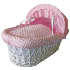 Moses Basket Dressing Set Pink by Cuddles Collection