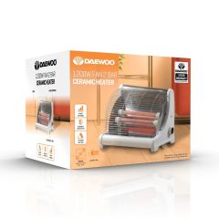 Daewoo 1200W 2 Bar Ceramic Fan Heater