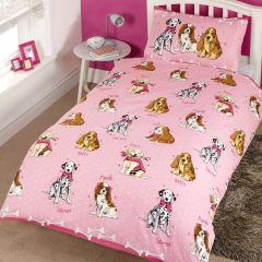 Doggies Pink Junior Duvet Cover Set