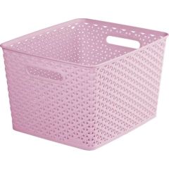 Large Rectangular Storage Basket Pink  at Guineys Ireland