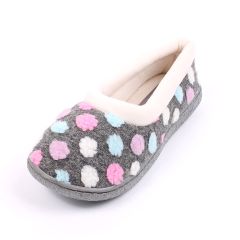 Sadie Women's Comfort Walk Slippers Polka Grey