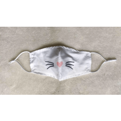 100% Cotton Kids Face Mask Cat at Guineys Ireland