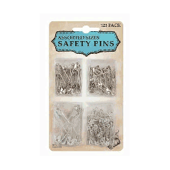 Assorted Safety Pins - 125 Pieces at Guineys Ireland
