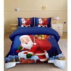 Santa Chimney Christmas duvet cover set with matching pillowcases