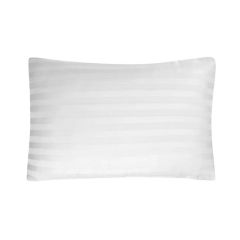 Satin Stripe Housewife Pillowcase Pairs White