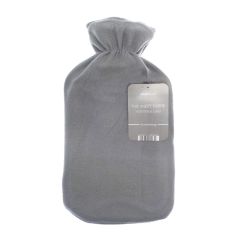 Plain Fleece Hot Water Bottle Charcoal