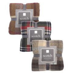 Aurora Design Soft Touch Flannel Blanket Throw 120x150cm assorted five-colour mix with soft flannel texture