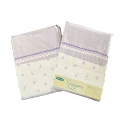 Flannelette Cot Flat Sheets 2 Pack