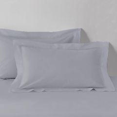 Elegance Oxford Pillowcase Pair Silver