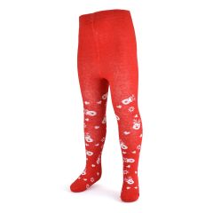 Girls Christmas Tights Navy Santa