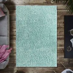 Sky Blue Washable Shaggy Rug