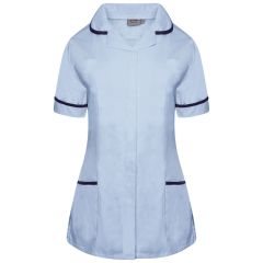 Women's Healthcare Nurses Tunics Sky Blue with Navy Trim by Behrens