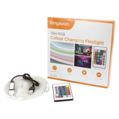 Kingavon Tape Light RGB Colour Changing Flexlight 1.8m with Remote