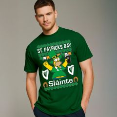 St Patrick's Day Homer Simpson Sláinte Men's T-Shirts