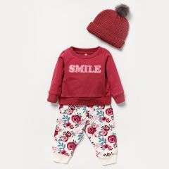 3 Piece Smile Sweater Set