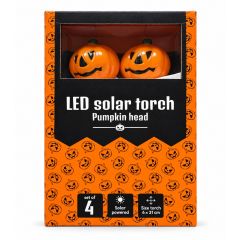 Halloween LED Solar Torch 4 Pack