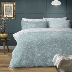  Squiggle Blue Soft Touch Microfibre Duvet Cover Set