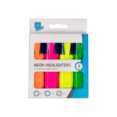 4 Pack Neon Highlighter Pens