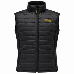 Stanley FatMax black insulated work gilet with ripstop quilting and full zip design