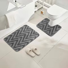 Stripe Bath Mat Grey Ireland