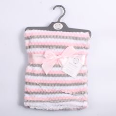 Soft Touch Knit Style Blanket Pink