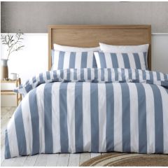 Cove Stripe Duvet Set Blue by Catherine Lansfield at Guineys Ireland