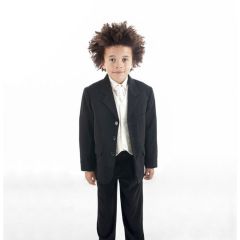 Black & Cream 5PC Suit