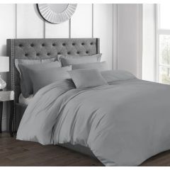 Percale Fitted Sheet 100% Cotton 200 Thread Count Grey