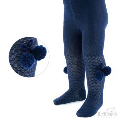 Baby Tights with Bobble Navy