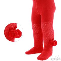 Baby Tights with Bobble Red