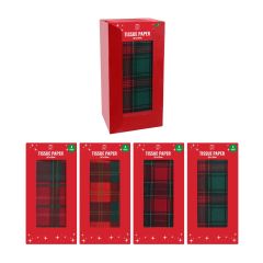 Tartan Christmas Gift Tissue Paper 6 Pack - Assorted