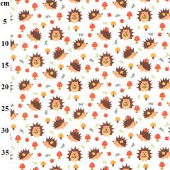 Hedgehog Print Polycotton Fabric