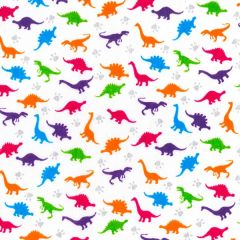 Dinosaur Print Multi Polycotton Fabric