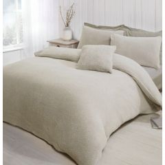 Teddy Fleece Duvet Set Natural