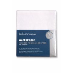 Terry Towelling Zipped Pillow Protector Pair