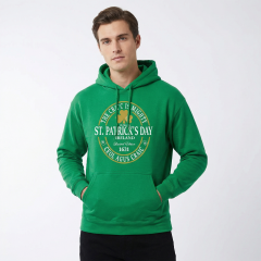 Model wearing The Craic Is Mighty Hoodie Green