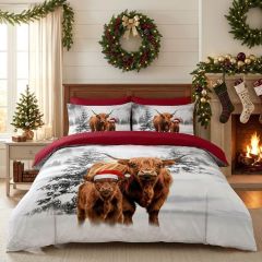 The Highland Family Christmas Duvet Cover Set