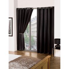 Cali Blue Blackout Eyelet Readymade Curtains