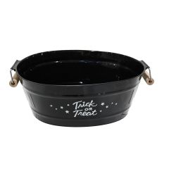 Trick or Treat Black Oval Halloween Bucket at Guineys Ireland