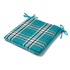 Hugo Check Seat Pad Teal