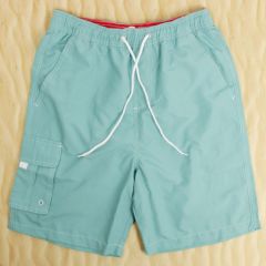 Mens Turquoise Cargo Swimming Shorts