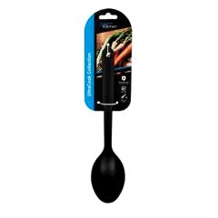 Handy Kitchen UltraCook Collection black nylon solid spoon with retail packaging
