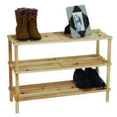 3 Tier Wooden Shoe Rack